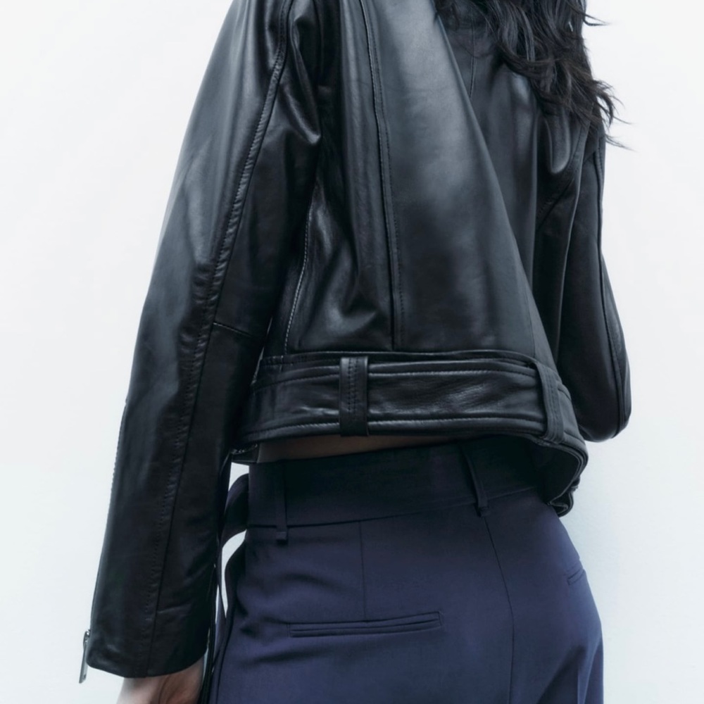 Zara | REAL Leather Jacket | NEW WITHOUT TAG - Picture 10 of 12